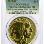 2013 American Gold Buffalo REV PR 100th Anniversary