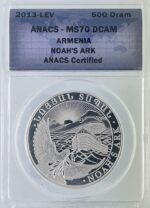 2013 1 oz Armenian Silver Noah's Ark MS70 DCAM ANACS