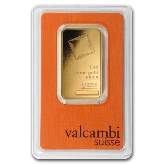 1 oz Gold Bar - Valcambi (Carded)