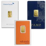2.5 gram Gold Bar - Brand Varies (Carded)