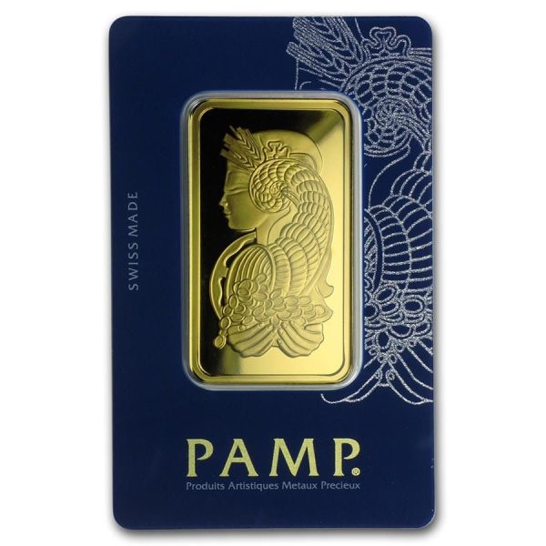 50 gram Gold Bar - PAMP Fortuna (Carded)
