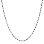 22" Sterling Silver Rope Chain (3mm)
